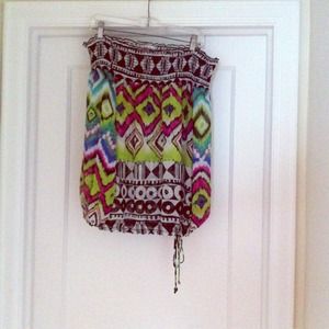 Off the shoulder sheer blouse