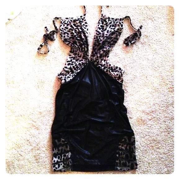 Sexy cheetah print dress