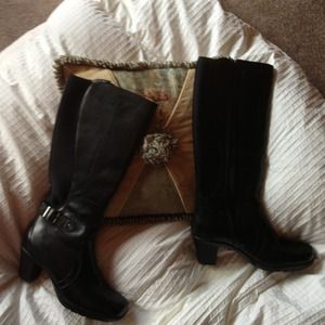 New black leather boots Clarks  $60