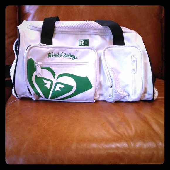 **RESERVED TIL SUN**White and green duffle bag