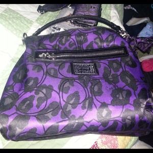 💢SOLD💢Coach ocelot purple leopard print purse