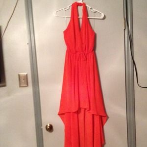 hi low shiffon halterdress size medium worn once