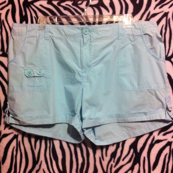 Pastel teal shorts