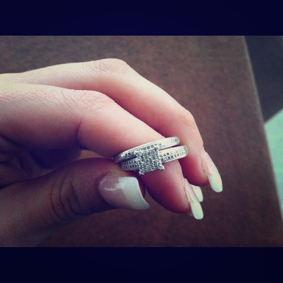 Sterling Silver Wedding Set