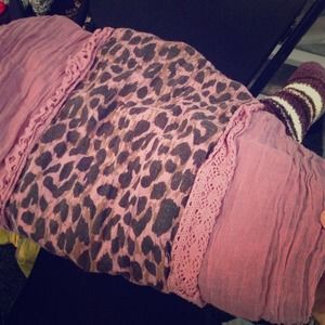 Purple leopard scarf