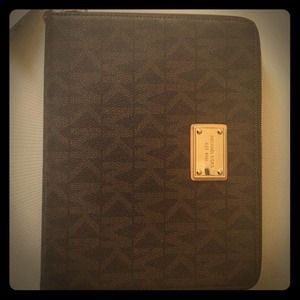 Michael Kors monogrammed zip case for iPad.