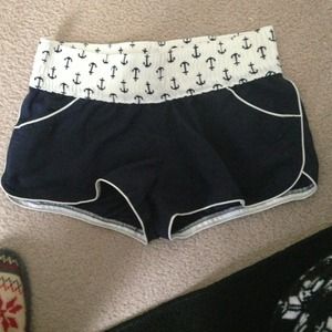 Navy blue anchor shorts