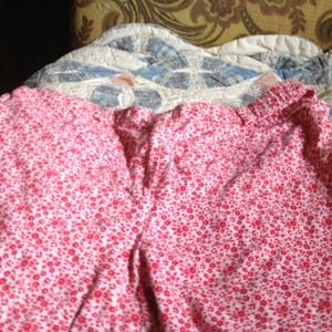 Red and white capris