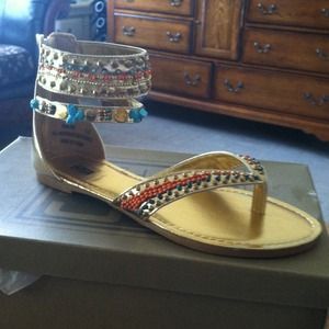 Beautiful Gold Sandals.!
