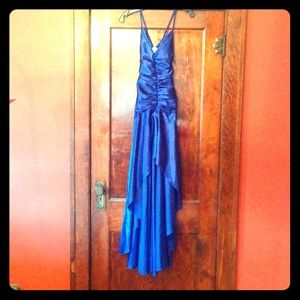 High low blue prom/homecoming dress
