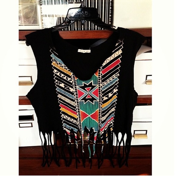 Tribal Fringe Crop Top