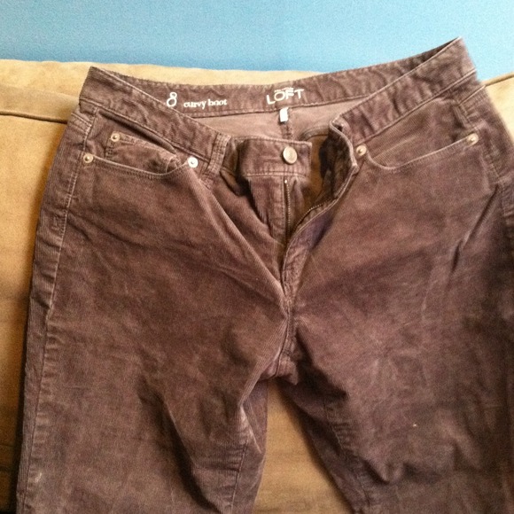 Loft curvy boot slate blue chords Sz 8