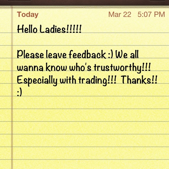 Feedback :)