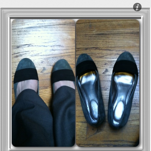 Grey faux suede Dana Buchman 8 1/2 wedge