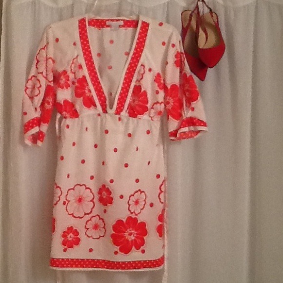 Red flower dress