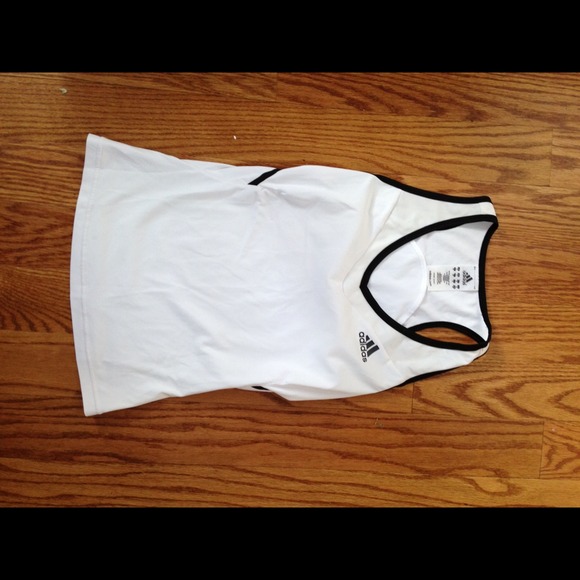 Dry-fit white Adidas tank