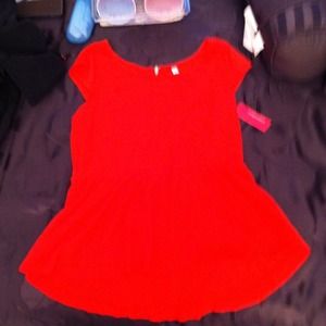 Orange peplum shirt