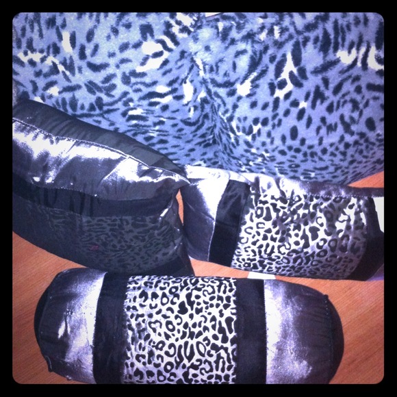 Zebra top pillows.