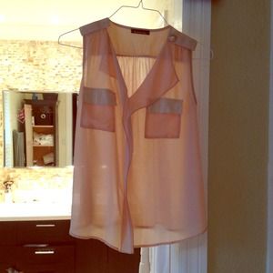Sheer nude blouse