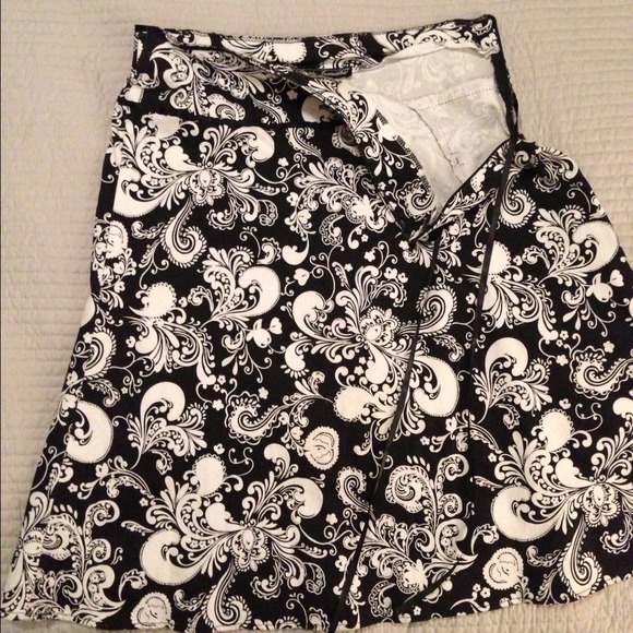 White and black skirt