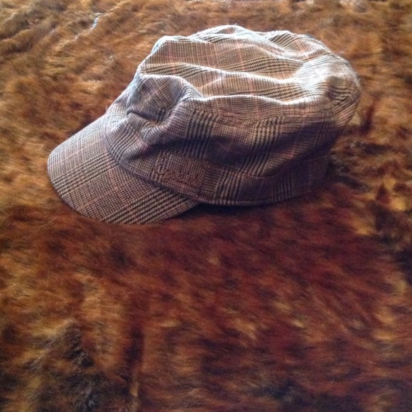 Pink brown and black hat