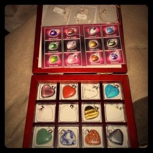 ❤Heart charms with chains❤