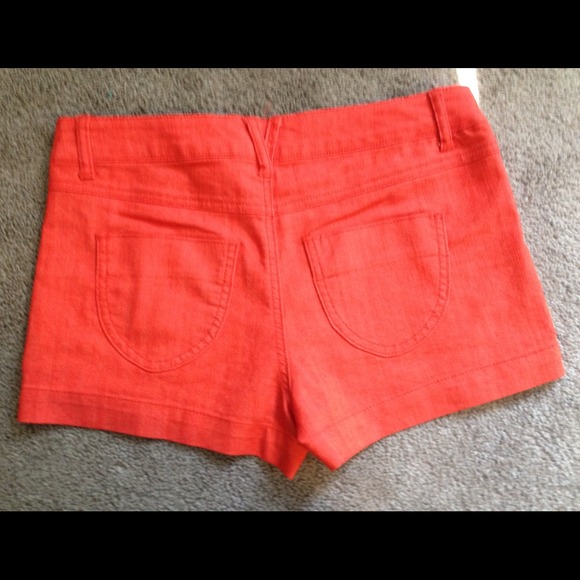Orange button up shorts - Picture 2 of 4