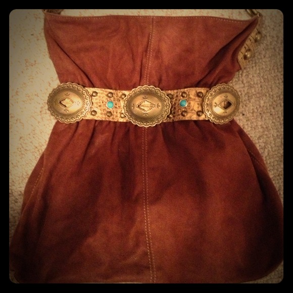 *Reduced* Brown suede purse