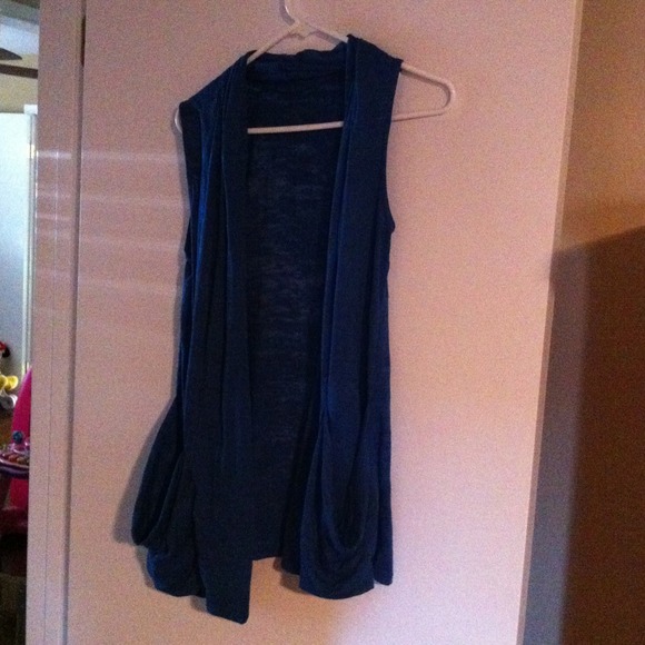 Dark blue sleeveless jacket