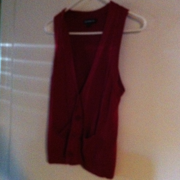Red sweater vest