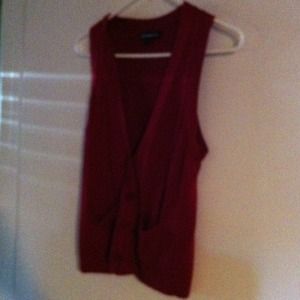 Red sweater vest