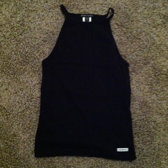 Black Bebe halter top