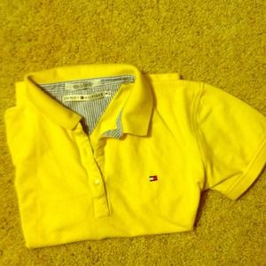 Hilfiger yellow polo shirt