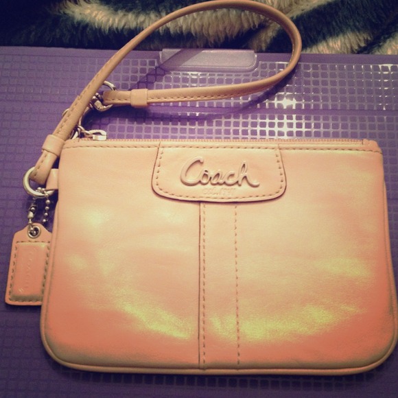Coach Handbags - Beige Coach Wristlet