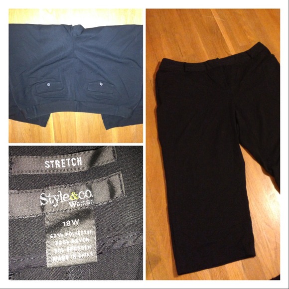Style & Co black dress capris sz 18W