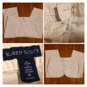 White Karen Scott capris sz 18