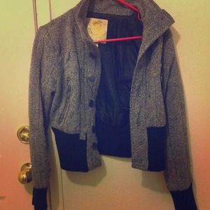 Cute black and gray tweed jacket