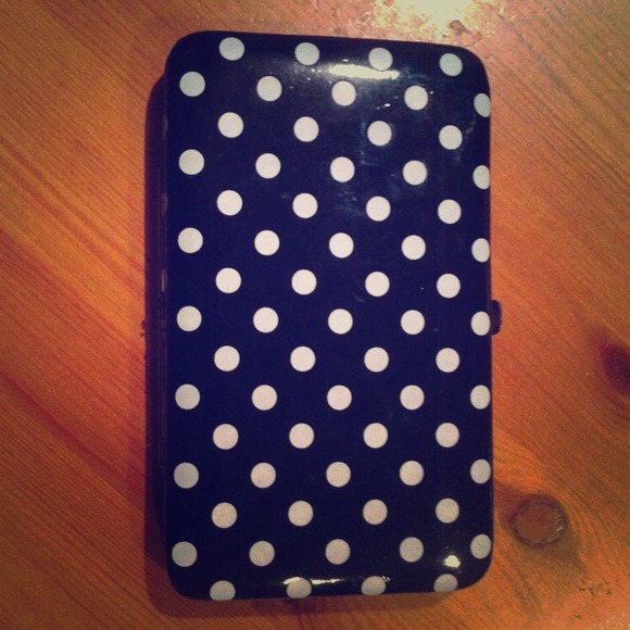 Black w/white polka dots wallet