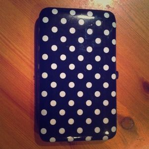 Black w/white polka dots wallet