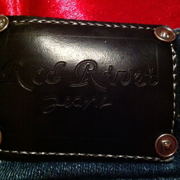 SOLD Red Rivet Jeans - Picture 4 of 4