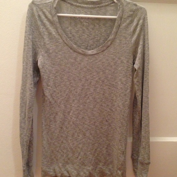 Sold -- J Crew gray scoop neck T