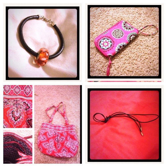 BUNDLE-Pandora bracelet,necklace,Vera bag&wristlet