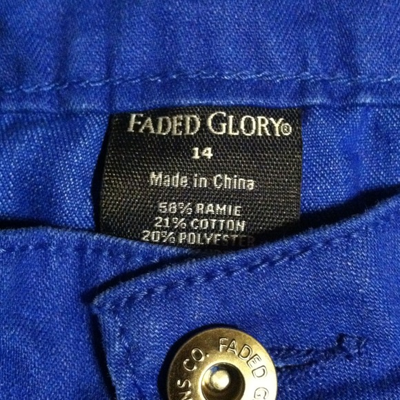 Faded Glory 20% polyester NEW CAPRI - Picture 2 of 4