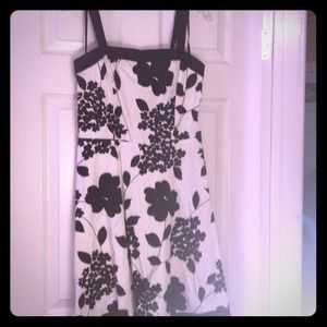 Black house white market inspired summer dress