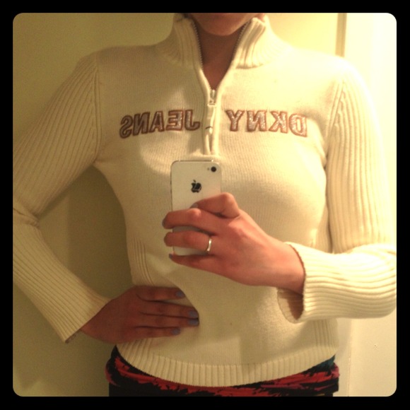 DKNY cream sweater 20% off dminz