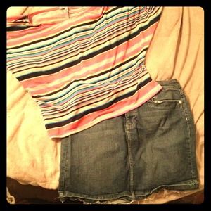 White House black market jean skirt