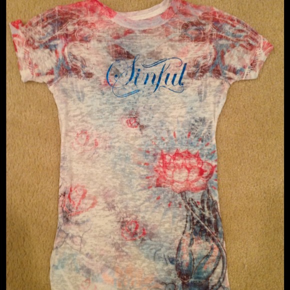 Used Sinful burnout t-shirt
