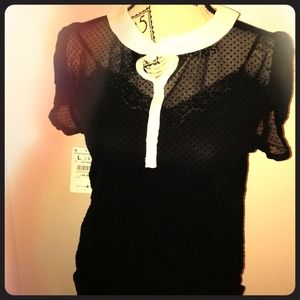 Black and white blouse