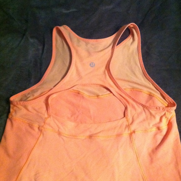 LULULEMON Orange Workout Tank - Picture 2 of 2