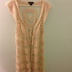 Mid thigh crochet cover up